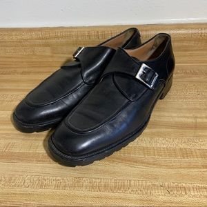 Men’s Bally Black Leather Monk Strap Shoes 11 D
